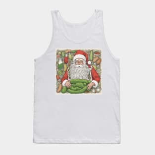 Pickle Lover Gift, Pickle Santa Gift, Christmas Pickle Gift Tank Top